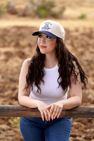 Country Roots - Navy Blue Stitching